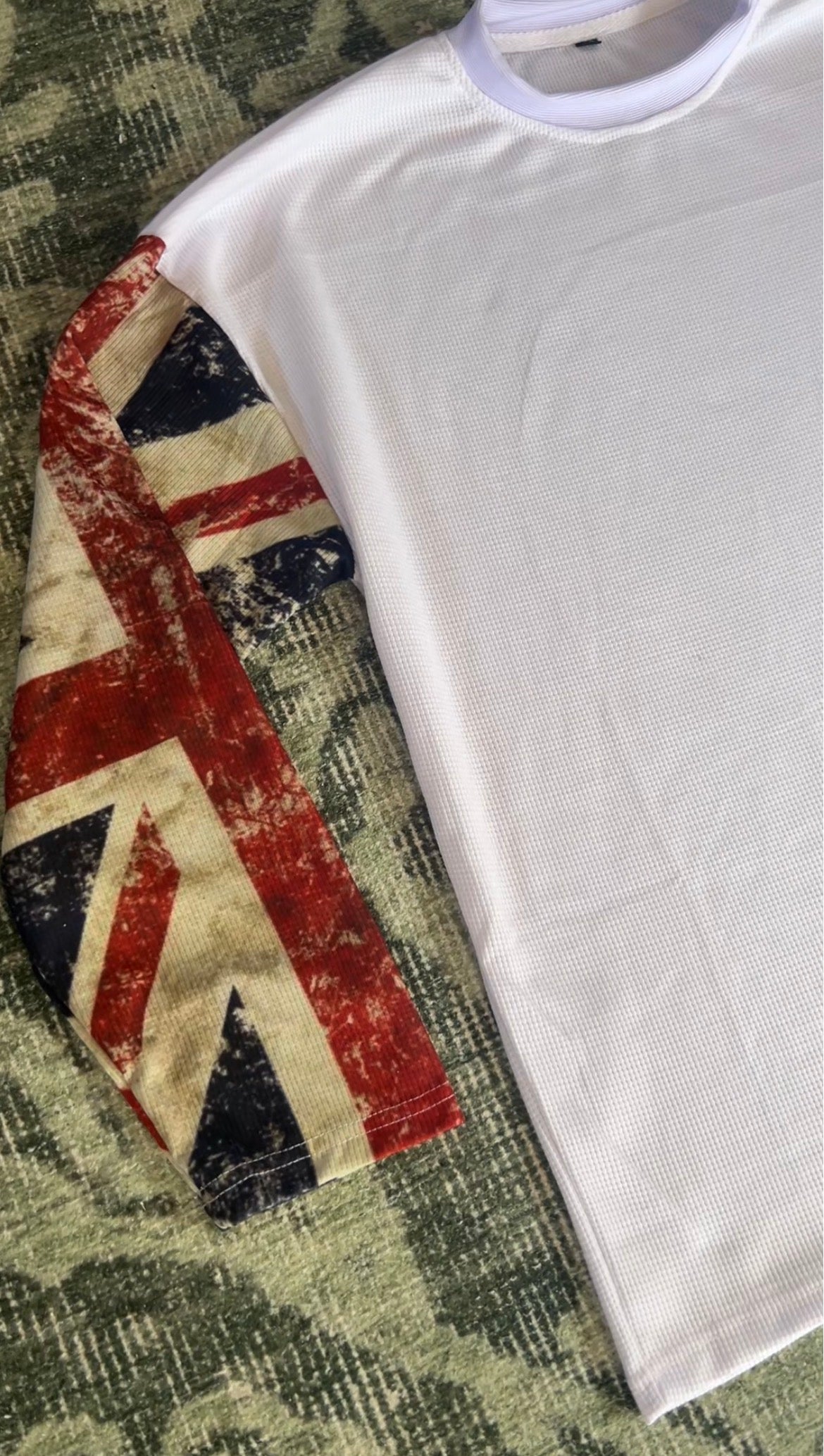 Vintage UK Union Sleeve Waffle Knit